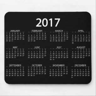 2017 Calendar Mouse Pad