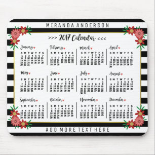 2017 Calendar (See Description for New Version)  Mouse Pad
