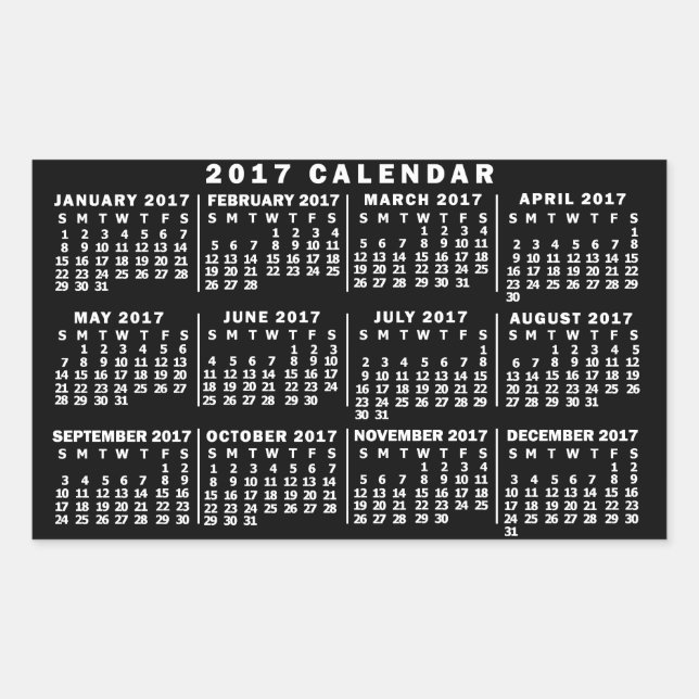 2017 Calendar (See Description for New Version)  Sticker (Front)