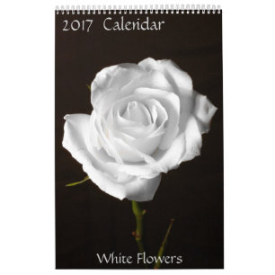 2017 Calendar-White Flowers Calendar