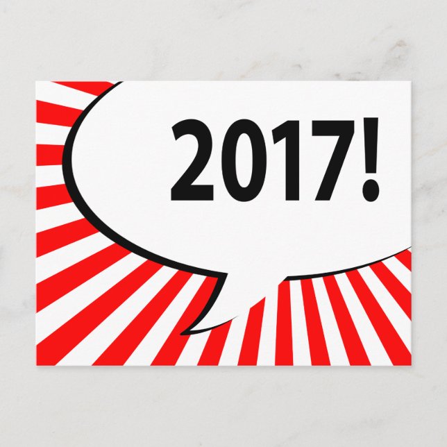 2017 comic bubble postcard (Front)