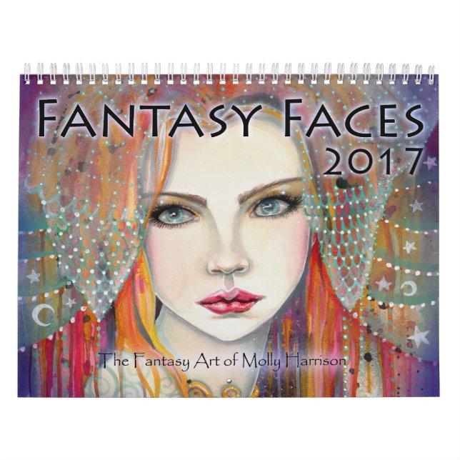 2017 Fantasy Faces Art Calendar Molly Harrison (Cover)