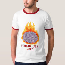 2017 Flaming Brain Men's Ringer Tee