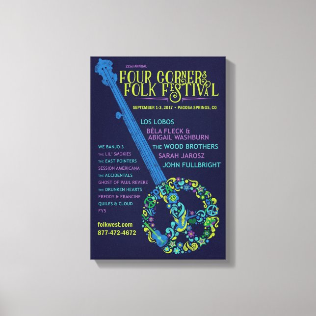 2017 Four Corners Folk Festival Poster Canvas Print (Front)