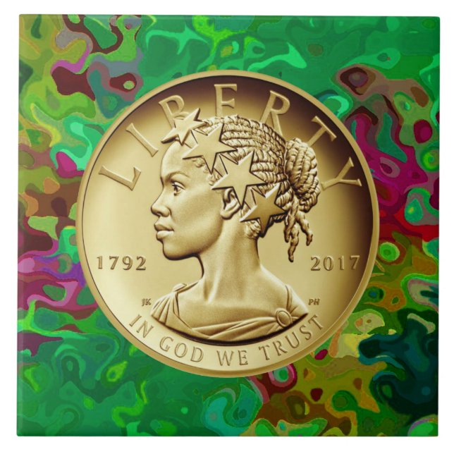 2017 GOLD LADY LIBERTY COIN TILE (Front)