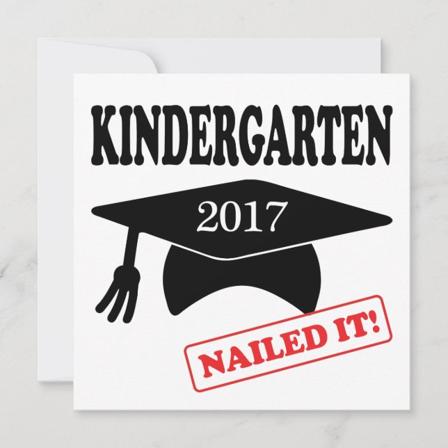2017 Kindergarten Nailed It Invitation (Front)