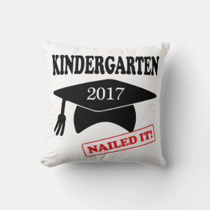 2017 Kindergarten Nailed It Throw Pillow