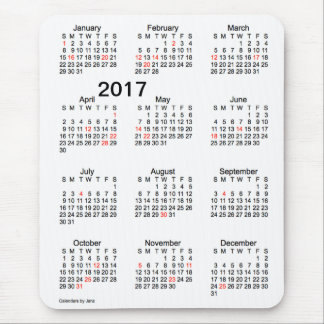 2017 Large Print Holiday Calendar by Janz Mousepad