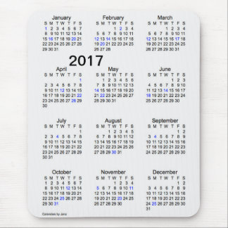2017 Large Print Smoke Holiday Calendar by Janz Mouse Pad