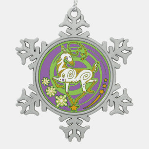 2017 Mink Holidaze Xmas Ornament Green/Purple