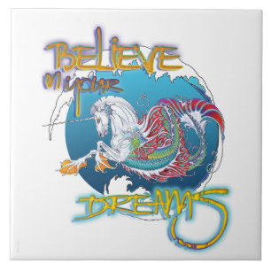 2017 Mink Nest Hippicorn 6" Tile Words