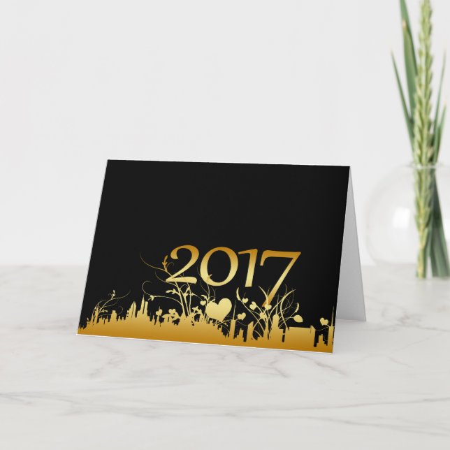 2017 New Year's Graphic Holiday Card (Front)