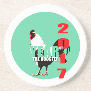 2017 Rooster Year in Green Circle R coaster