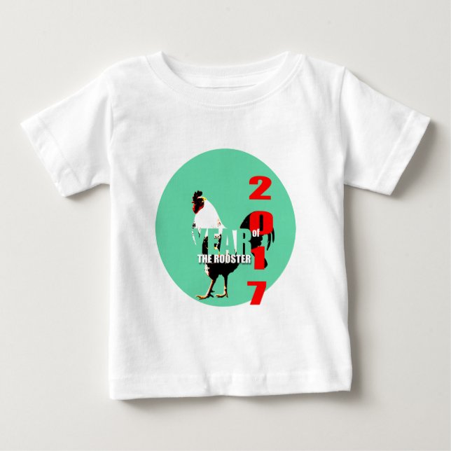 2017 Rooster Year in Green Circle tee 1 (Front)