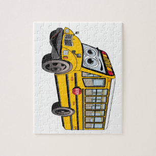 2017 School Bus Cartoon Jigsaw Puzzle