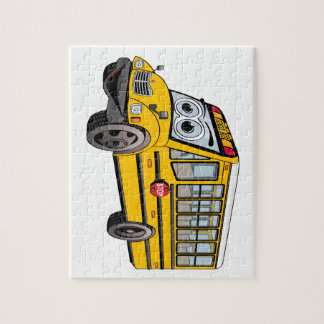 2017 School Bus Cartoon Jigsaw Puzzle