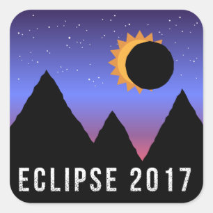 2017 Solar Eclipse Themed Stickers
