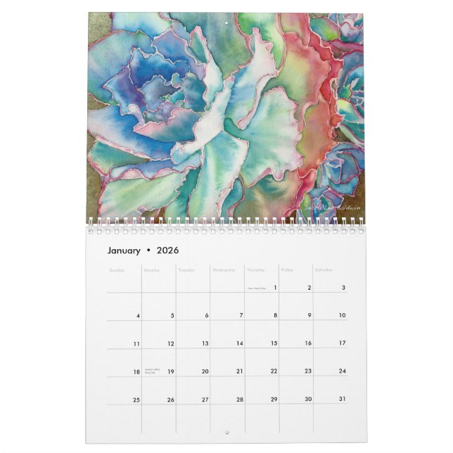 2017 Succulent Calendar (Jan 2026)