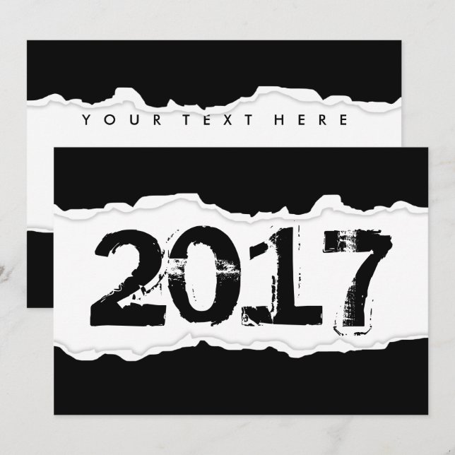 2017 torn paper invitation (Front/Back)
