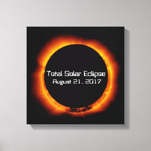 2017 Total Solar Eclipse Canvas Print