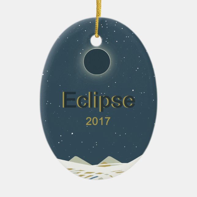 2017 Total Solar Eclipse Ceramic Ornament (Front)