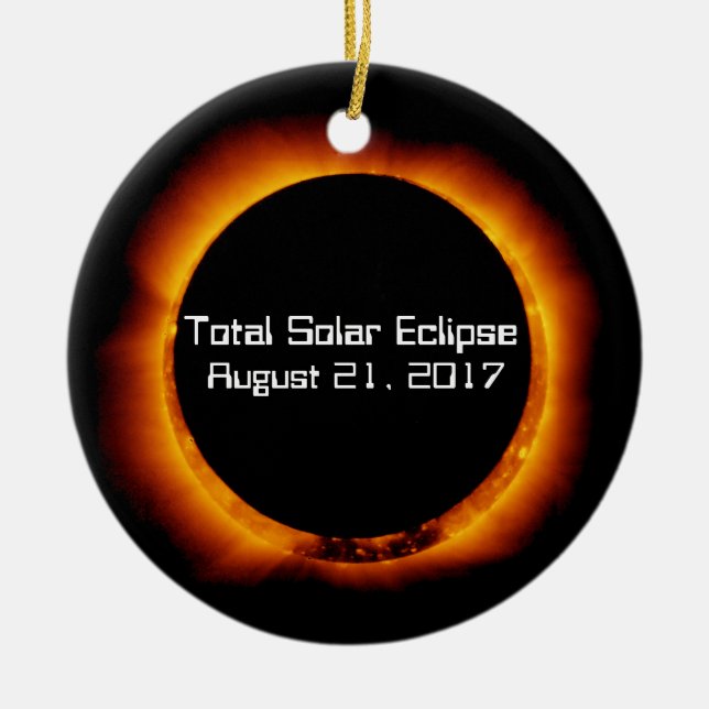 2017 Total Solar Eclipse Ceramic Ornament (Front)
