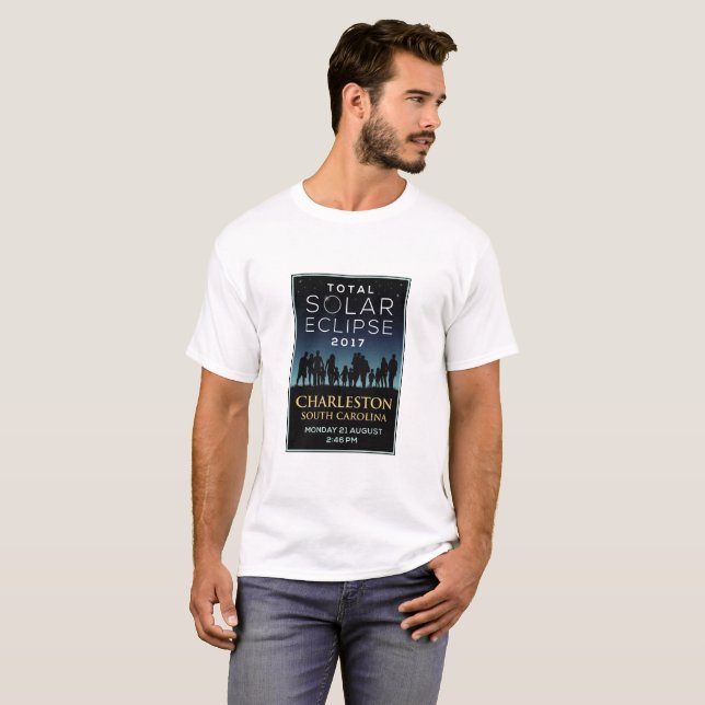 2017 Total Solar Eclipse - Charleston, SC T-Shirt (Front Full)