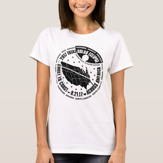 2017 TOTAL SOLAR ECLIPSE Designer Womens Sport T-Shirt (Front)