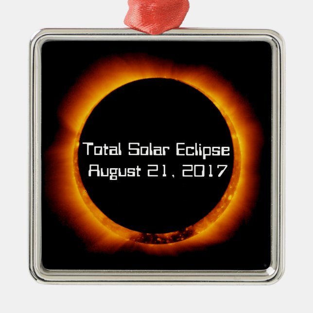 2017 Total Solar Eclipse Metal Ornament (Front)