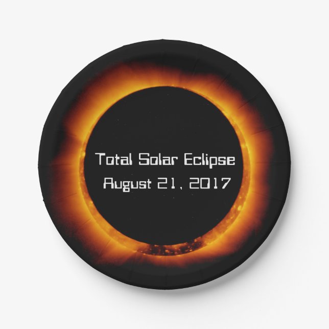 2017 Total Solar Eclipse Paper Plate (Front)