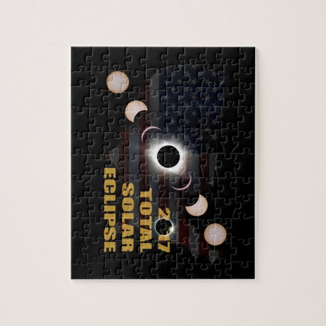 2017 Total Solar Eclipse Phases Jigsaw Puzzle (Vertical)