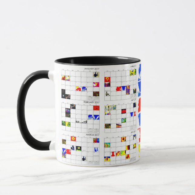 2017 Twelve Month Calendar Astrology Mug (Left)