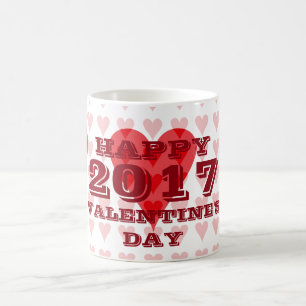 2017 Valentines Day Red Heart Coffee Mug by Janz