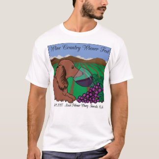 2017 Wine Country Wiener Fest T-shirt on white