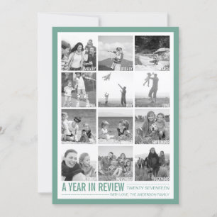 2017 Year in Review 12 Photo Collage Holiday Card