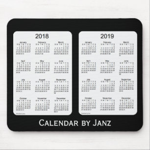 2018-2019 Black Calendar by Janz Mousepad