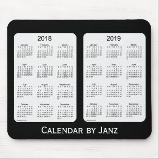 2018-2019 Black Calendar by Janz Mousepad