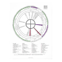 2018-2019 Modern Liturgical Calendar Poster NEW!