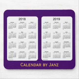 2018-2019 Purple Calendar by Janz Mousepad