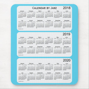 2018-2020 Sky Blue Calendar by Janz Mouse Pad