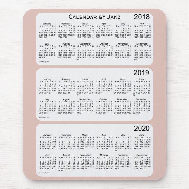 2018-2020 Thistle Calendar by Janz Mouse Pad (Front)