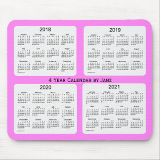 2018-2021 Violet 4 Year Calendar by Janz Mouse Pad