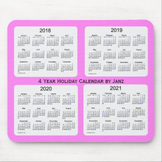 2018-2021 Violet Holiday Calendar by Janz Mouse Pad