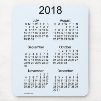 2018 Alice Blue 6 Month Calendar by Janz Mouse Pad