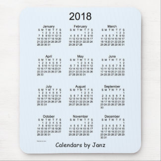2018 Alice Blue Calendar by Janz Mouse Pad