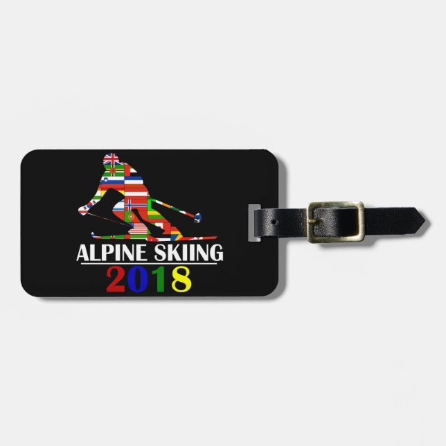 2018 ALPINE SKIING LUGGAGE TAG (Front Horizontal)