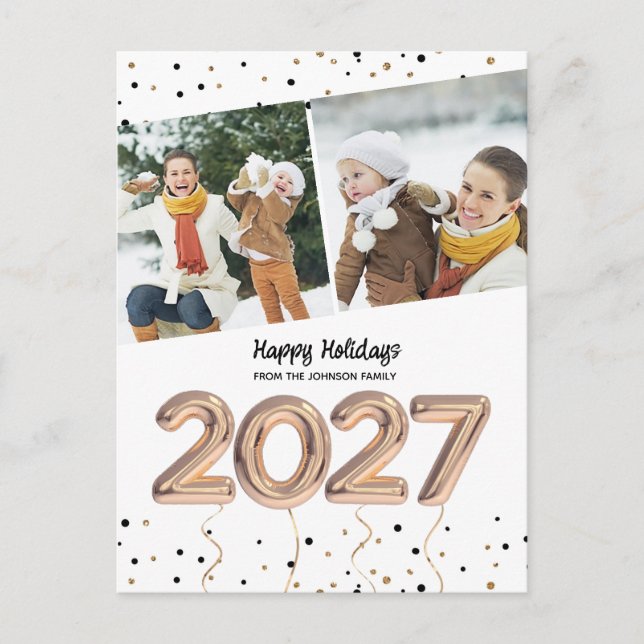 2018 balloon | postcards | New Year (Front)