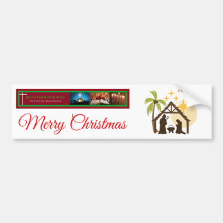 2018 Biblical Signs CHRISTMAS Bumper Sticker (WHT)
