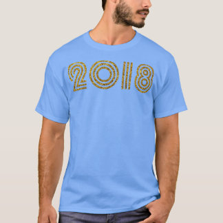 2018 Birth Year Glitter Effect T-Shirt