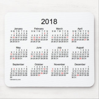 2018 Black and White Holiday Calendar by Janz Mouse Pad